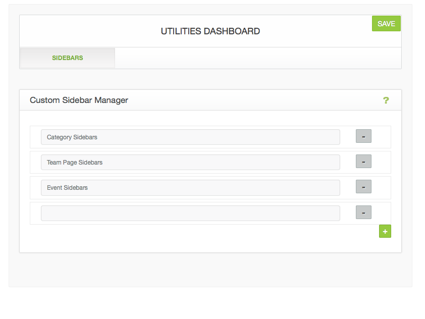 Unlimited sidebars & fullwidth layouts